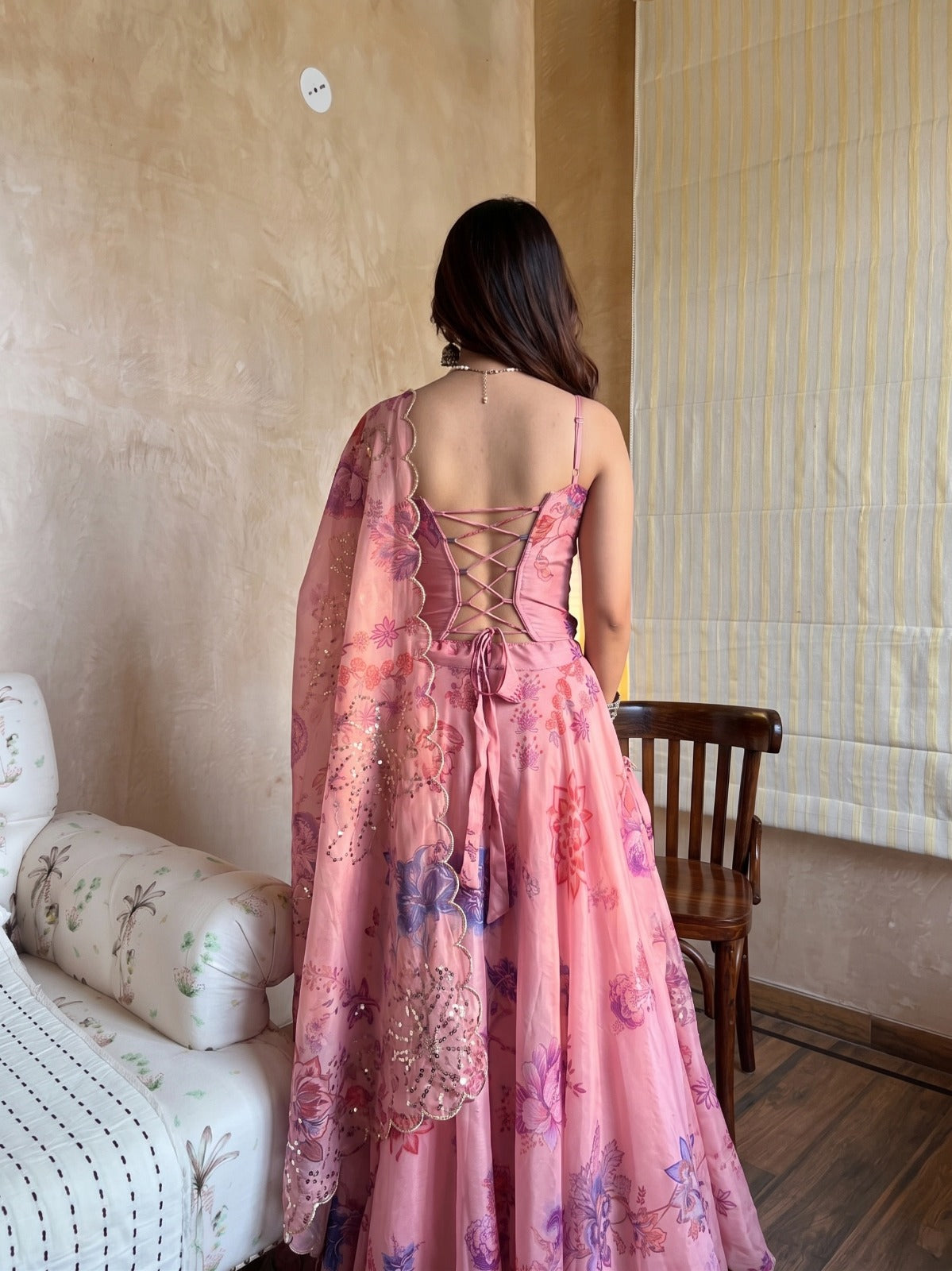 Pure Jimmy Organza with Embroidery & Batwa